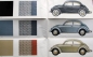 Preview: Volkswagen Käfer Modellprogramm 1961 Farbtafeln Automobilprospekt (5191)